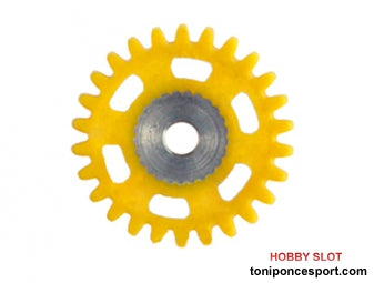 Corona anglewinder 26 dientes plastico 16 mm - Yellow