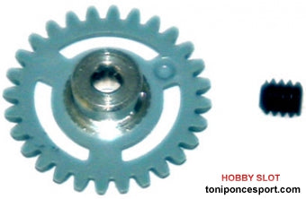 Corona anglewinder 28 dientes plastico 16 mm - Grey