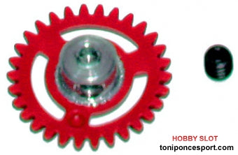 Corona anglewinder 31 dientes plastico 16 mm - Red