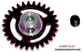 Corona anglewinder 32 dientes plastico 16 mm - Black