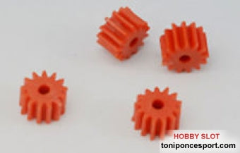 Piñones plastico andewinder 13 D 7,50 mm x4 - Red