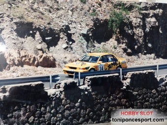 Foto Mitsubishi Galant VR-4 Rallye El Corte Ingles Toñi Ponce - S. Garcia (28 x 20,3)