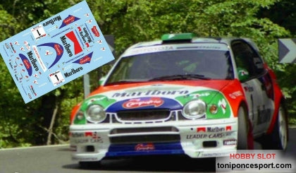 Calca Toyota Corolla WRC Rallye Isla de Gran Canaria 1998 José Mª. Ponce - Gaspar León 1/43
