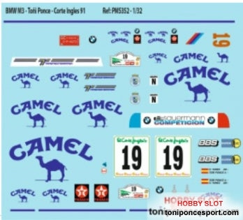 Calca BMW M3 Rallye El Corte Ingles 1.991 Toñi Ponce - O. Yanez 1/43