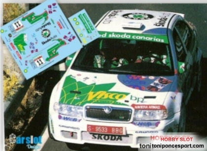 Calca Skoda Octavia Kit-Car Rallye de Canarias 2003 Toñi Ponce - Ruben Glez. 1/43