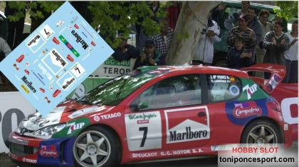 Calca Peugeot 206 WRC Rallye El Corte Inglés 2001 J. Mª. Ponce - C. Larrodé 1/24