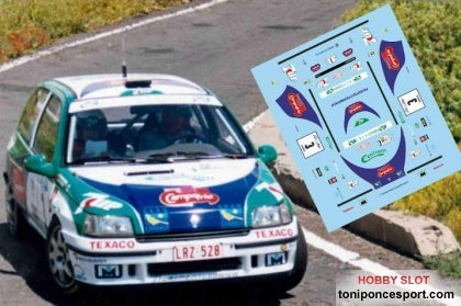 Calca Renault Clio Williams Rallye Villa de Adeje 1996 José Mª. Ponce - Gaspar León 1/24