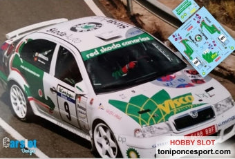 Calca Skoda Octavia Kit-Car Rallye de Canarias 2002 Toñi Ponce - Ruben Glez. 1/18