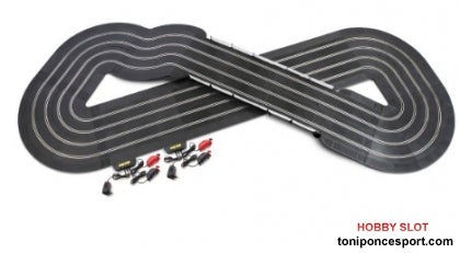 CIRCUITO 4 CARRILES STARTER SET 6,5m. - 290x180cm.
