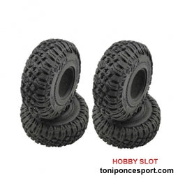 NEUMATICOS + INSERTS 1/10 CRAWLER 1.9" - ROUNDCUBE - Ø120 (x4)