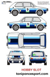 Calca Volkswagen Golf MK1 Rallye El Corte Ingles 1981 "Orlando Alonso" 1/32