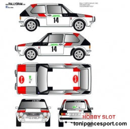 Calca Volkswagen Golf MK1 Rallye El Corte ingles 1982 "O. Alonso - P. Diaz" 1/32