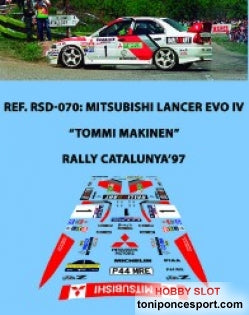 Calca Mitsubishi Lancer Evo IV - Tommi Makinen - Rally España-Catalunya 1997 - 1/32