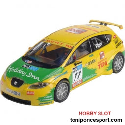 Seat Leon BTCC Plato  nº11 amarillo y verde.