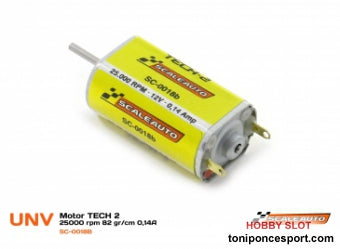 Motor SC-18 de 25000rpm. -Slim can- Eje 1,5mm25000 rpm, 0,14 Amp., 82 gr*cm at 12VSize: 26.9x15.5x12mm. Sealed Endbell