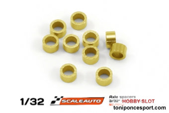 Separadores 2mm para Eje 3/32 en Bronce
