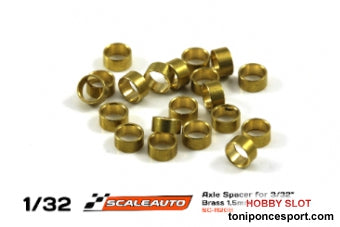 Separadores 1,5mm para Eje 3/32 en Bronce