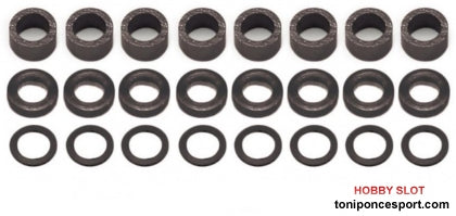 Separadores 2.38mm en plastico (set diferentes medidas)