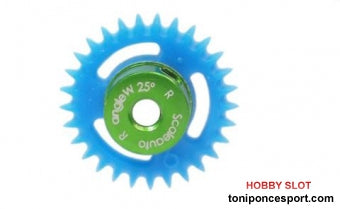 Corona 29 d. M50 AW 25° ø15.8mm. Eje 2.38mm. Procomp-RS Polyamide. Tornillo M2.5 Reverse Insert