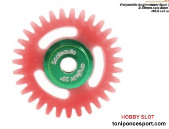 Corona 30d. poliamida Anglewinder 25° Procomp-RS M50 para eje 2.38mm O15.8mm tornillo M2.5 Reverse