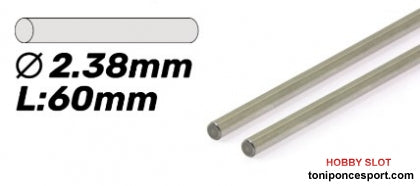 Eje acero Pro 2.38mm x 60mm