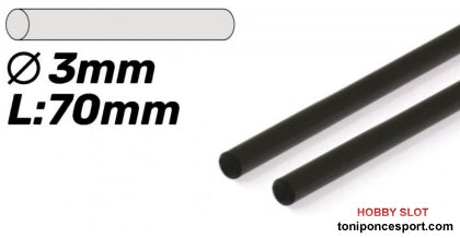 Eje carbono de 3 x 70mm.
