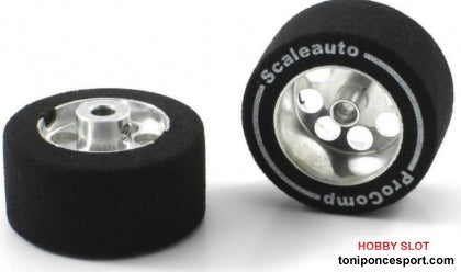 Rueda Esp. 25.5x13mm Procomp-1 para Eje 3mm. Llanta en Aluminio ø17mm
