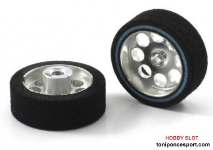 Rueda Esp. 24.5x8mm Harcomp para Eje 3mm. Llanta en Aluminio ø19mm