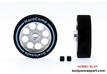 Rueda esp. 25.5x8mm, eje 3mm. llanta 19mm Hardcomp