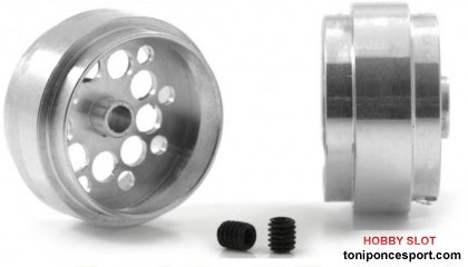 Llanta Aluminio 18,7x10mm. Lightweight para Ejes 2,38mm. Tornillo M2,5. Peso 1,5gr.