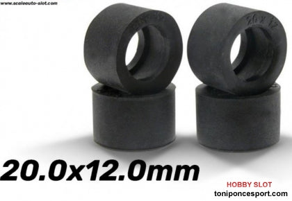 Neumatico goma RT 20x12mm. para llanta acanalada