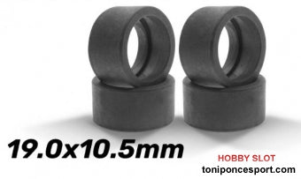 Neumaticos Goma A-S20 (Shore 20) 19x10,5mm Racing Slick para Llantas de 15,8 a 17mm.