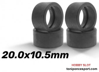 Neumaticos Goma A-S20 (Shore 20) 20x10,5mm Racing Slick para Llantas de 15,8 a 17mm