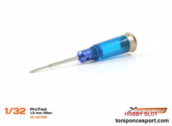 LLave Allen M2,5 (1,3mm) con Mango en Aluminio/Plástico Azul y Punta Intercambiable.