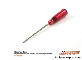 Escariador Pro con Mango en Plástico + Aluminio Rojo para 3, 3/32 y 2mm