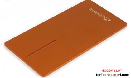 Plancha aluminio portacoches anodizado Naranja 190x100x4mm
