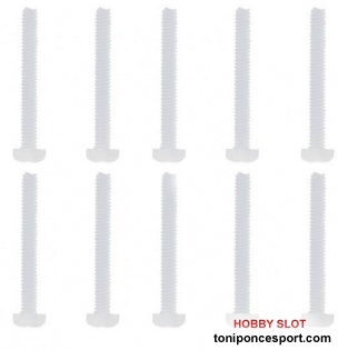 Tornillo plano M2x16 nylon