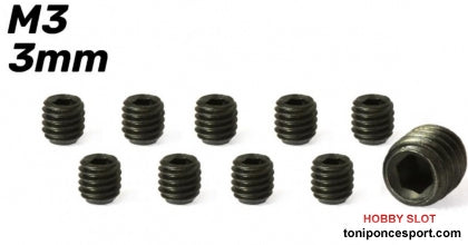 Tornillo allen M3x3 para llantas y coronas.