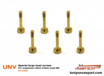 Tornillería para Suspension 13mm con Cabeza de 4,3mm. M2