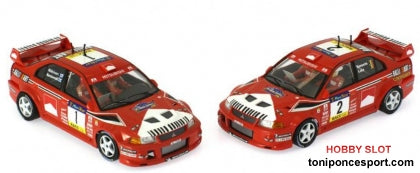 Mitsubishi Evo V 1999 Campeón del mundo Twin Pack #1 Tommi Makinen & #2 Freddy Loix