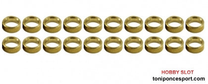 Separadores Eje de 3mm. en laton 1,5mm.