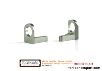 Soporte Eje Aligerado 7mm en Alumino Mecanizado.