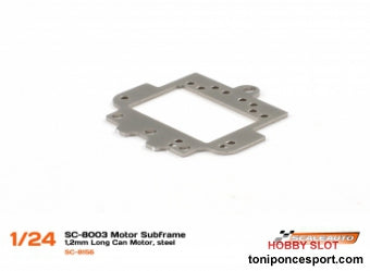 Sub-Chasis Trasero Motor Largo SC8003 GT3 en Acero 1.2mm