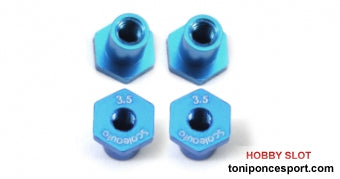 Casquillo sujección H 3,5mm Aluminio con Cabeza Hexagonal.