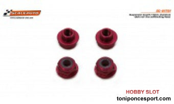 Casquillo sujección H 1.5mm Aluminio rojo oscuro con Cabeza Hexagonal autoblocante