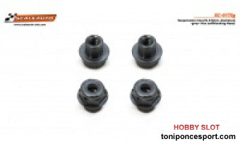 Casquillo sujección H 2.5mm Aluminio gris con Cabeza Hexagonal autoblocante