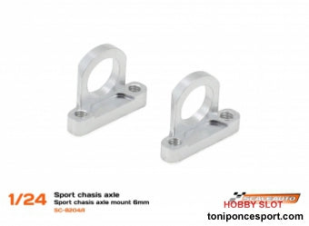 Soportes Ejes 6mm Chasis Sport en Aluminio CNC