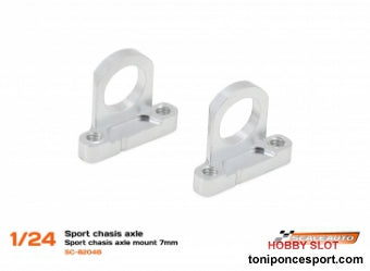 Soportes Ejes 7mm Chasis Sport en Aluminio CNC
