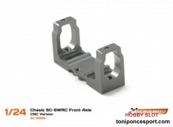 Soporte Delantero con Suspensión para Chasis SC-SWRC Version CNC. Peso 2,8gr.