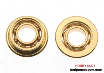 Rodamiento a bolas 6mm. p/eje 3mm Dorados